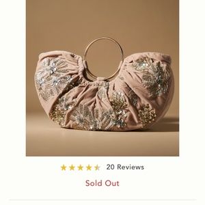 Anthropologie Embellished Floral Satchel